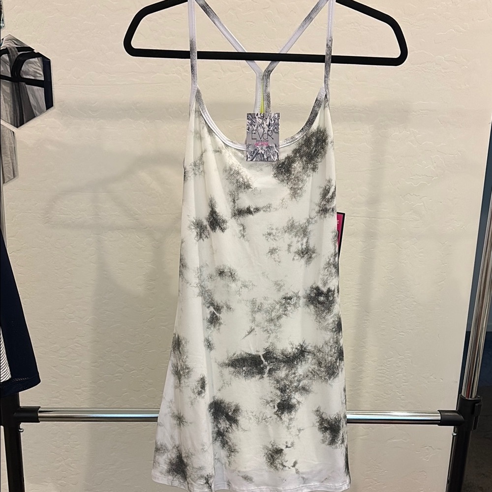 Chic Black and White Sleeveless Halter Slip Dress